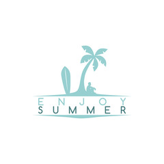 Sticker - tropical island summer vacation beach holiday