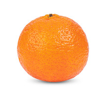 Mandarin, Tangerine Citrus Fruit Isolated On White Background. Full Depth Of Field