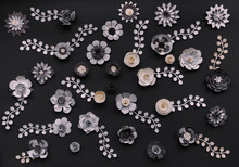 Paper Flowers On Black Background