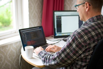 Developer working at home