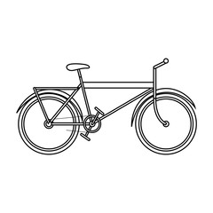 Canvas Print - bicycle transport recreation icon on white background