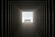 © Bisual Studio/Stocksy - Squared residencial building photograph from the courtyard in Hong Kong