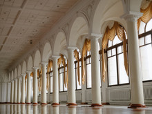 Elegant Interior Of Ballroom With Columns
