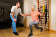 © Microgen - Senior Woman Doing Lunges