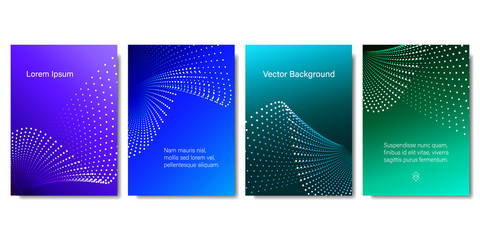 Wall Mural - Set of Abstract Backgrounds with Colorful Dots. Modern Vector Illustration. EPS 10 Format.