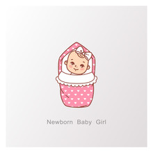 Baby Shower Design. It Is A Girl Template. 