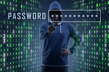 hacker in digital security concept