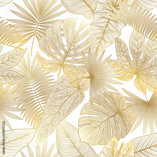 Dekoracja na wymiar  wzor-z-tropikalnych-lisci-palmowych-ilustracja-wektorowa