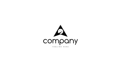 Wall Mural - vector black logo which depicts a planet against which a rocket flies in the center of the arrow, pe