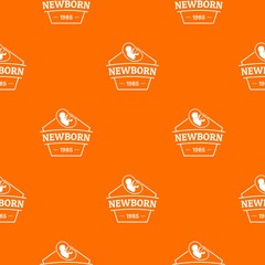 Wall Mural - Newborn pattern vector orange for any web design best