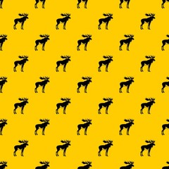 Wall Mural - Moose pattern seamless vector repeat geometric yellow for any design