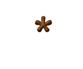 Wall Mural - asterisk of shit or mud isolated on white - bad smell brown alphabet, 3D illustration of symbols