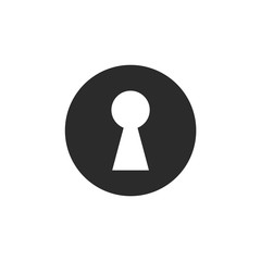 Aufkleber - Black key hole icon template color editable. Padlock, lock symbol vector sign isolated on white background. Simple logo vector illustration for graphic and web design.