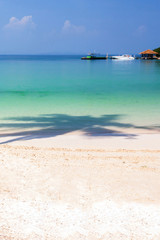 Wall Mural - Bright tropical island on sunny summer.