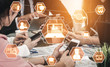 © InfiniteFlow - E-learning and Online Education for Student and University Concept. Graphic interface showing technology of digital training course for people to do remote learning from anywhere.