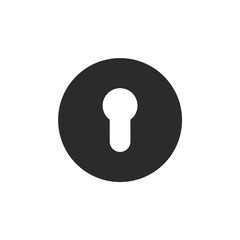 Aufkleber - Black key hole icon template color editable. Padlock, lock symbol vector sign isolated on white background. Simple logo vector illustration for graphic and web design.