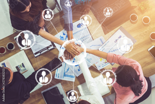 Fotomural Human Resources Recruitment and People Networking Concept