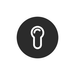 Poster - Black key hole icon template color editable. Padlock, lock symbol vector sign isolated on white background. Simple logo vector illustration for graphic and web design.