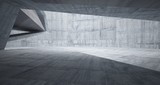 Fototapeta Do przedpokoju - Abstract architectural concrete interior of a minimalist house. 3D illustration and rendering.