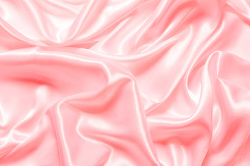 Wall Mural - Smooth elegant pink silk or satin texture can use as background.