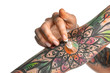 © Artem Markin - Fingers apply cream to skin. Close up