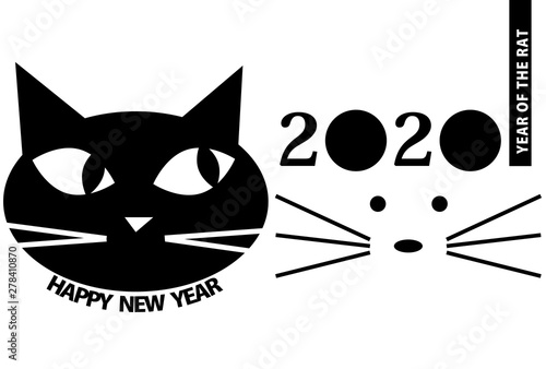 年賀状猫とネズミ Stock ベクター Adobe Stock 年賀状猫とネズミ Stock ベクター Adobe Stock