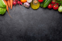 Assorted Raw Organic Vegetables