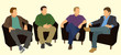 © Ellegant - Men Socializing in Group Therapy
