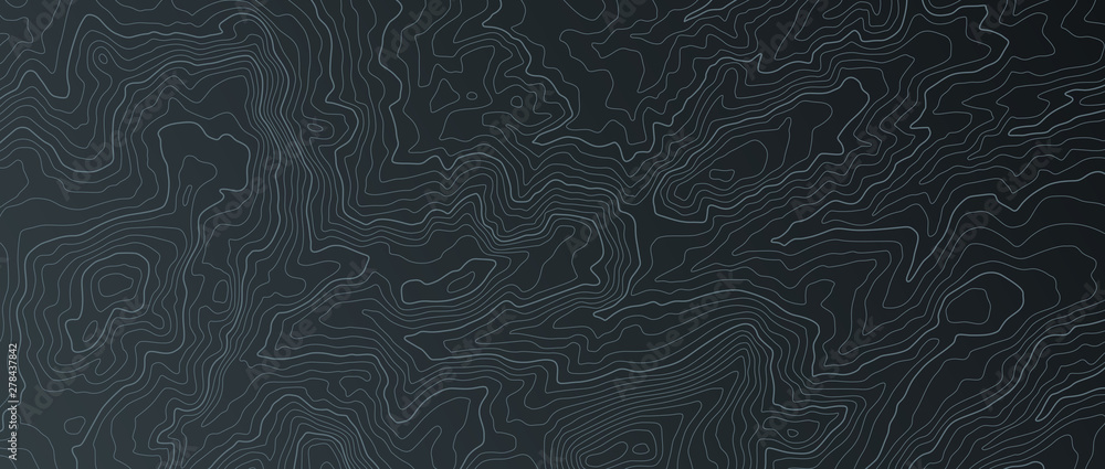 Terrain map. Contours trails, image grid geographic relief topographic contour line maps cartography texture, vector illustration - obrazy, fototapety, plakaty 