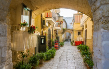 Scenic Sight In Old Town Bari, Puglia (Apulia), Southern Italy.