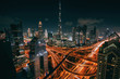 Dubai skyline at night