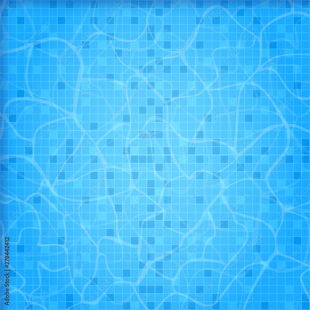 Swimming pool water surface background view top. Clear transparent water  texture. Vector illustration in flat design. EPS 10. Stock Vector | Adobe  Stock, image size:1000x1000