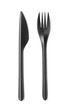 © aperturesound - Black plastic knife and fork isolated