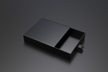 Blank Sliding Drawer  Hard Cardboard Box For Branding Presentation 3d Render Illustration.
