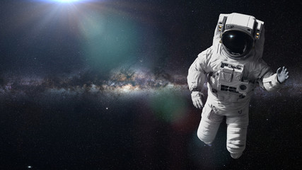 Wall Mural - astronaut in outer space (3d illustration, elements of this image are furnished by nasa)