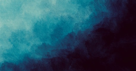 Wall Mural - abstract watercolor paint background by teal color blue and green with liquid fluid texture for back