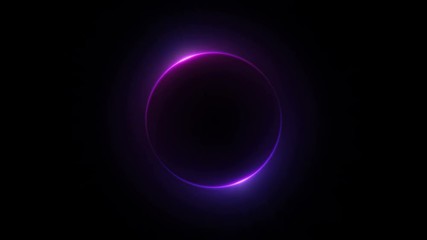 Wall Mural - template for text : neon pink glowing glare circle with rays. bright light lines rotation. isolated 