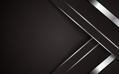 Wall Mural - dark abstract modern background texture. overlap layers 3d effect with metallic silver light decorat