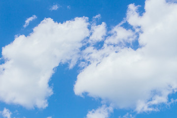 Beautiful blue sky background with white clouds