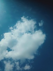 Wall Mural - cloud in the sky with the blue color beautiful
