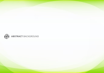 Wall Mural - Abstract template elegant header and footers green lime curve light template on white background with copy space.