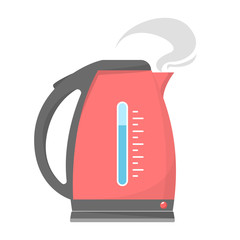 Electric red kettle. Device for boiling water at home