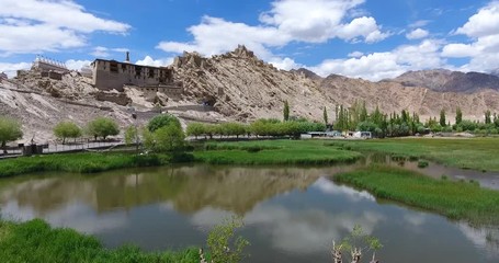Wall Mural - The Shey Monastery or Gompa and the Shey Palace complex are structures located on a hillock in Shey, 15 kilometres to the south of Leh in Ladakh, northern India on the Leh-Manali road.