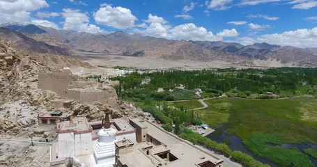 Wall Mural - The Shey Monastery or Gompa and the Shey Palace complex are structures located on a hillock in Shey, 15 kilometres to the south of Leh in Ladakh, northern India on the Leh-Manali road.