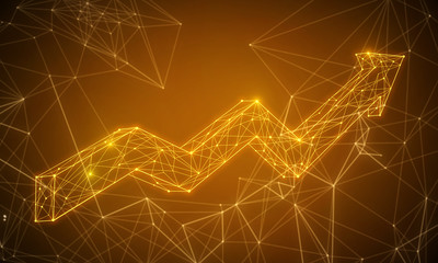Polygonal arrow background