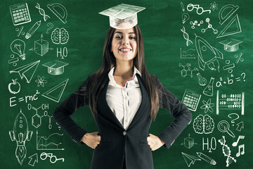 Wall Mural - Graduation and scientist concept