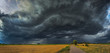 © lukjonis - Storm clouds with shelf cloud and intense rain