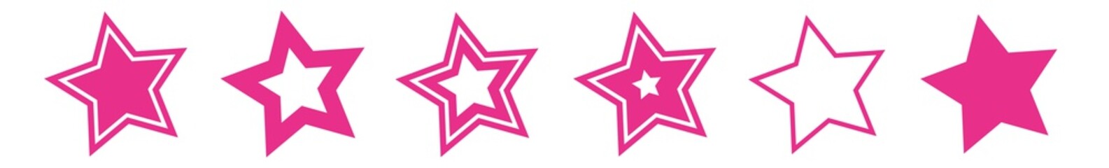 Wall Mural - star pink | icon | logo | variations