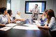 © NDABCREATIVITY - Entrepreneurs and business people conference in meeting room