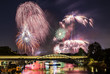 Fireworks in Paris for 2019 Bastille Day celebration